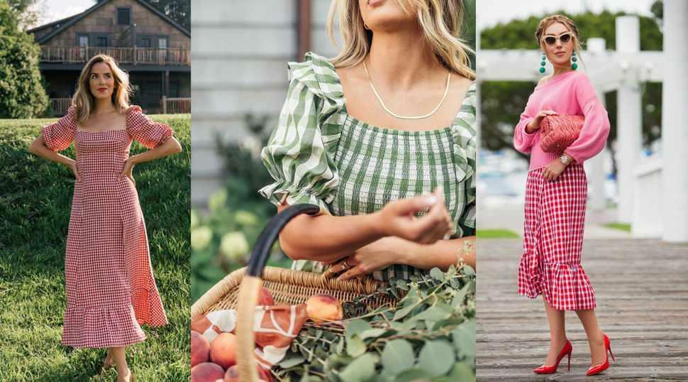 Návrhy kombinácií Gingham