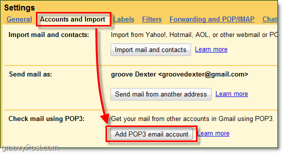 importovať externý e-mail od tretej strany do Gmailu bez presmerovania