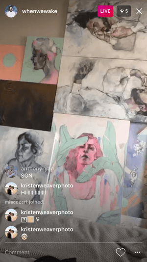Profil umelca whenwewake naživo použil Instagram na dôkladné nahliadnutie do niektorých svojich nových obrazov.