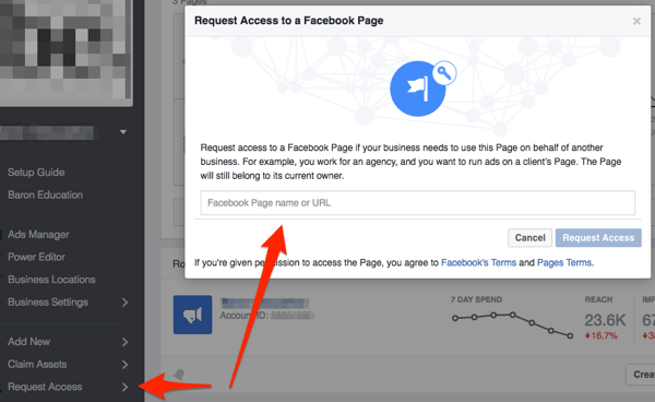 facebook požaduje prístup na stránku