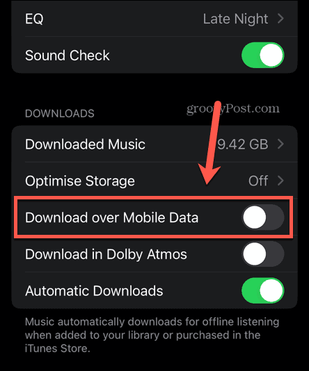 Apple music mobilné dáta vypnuté