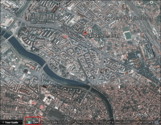 historické snímky Google Earth