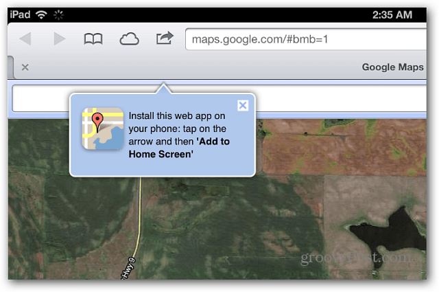 Mapy Google v prehliadači Safari iOS 6