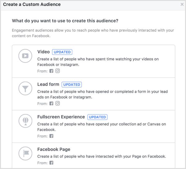 facebook vytvoriť zapojenie stránky vlastné publikum
