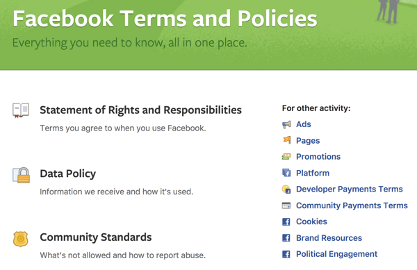Facebook načrtáva všetky Podmienky a zásady, ktoré potrebujete vedieť.