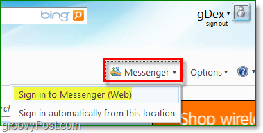 ako používať program Windows Messenger z internetového prehľadávača v systéme Windows naživo