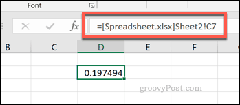 Odkaz na jednu bunku z externého tabuľkového súboru Excel