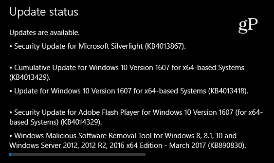 K dispozícii je teraz kumulatívna aktualizácia systému Windows 10 KB4013429