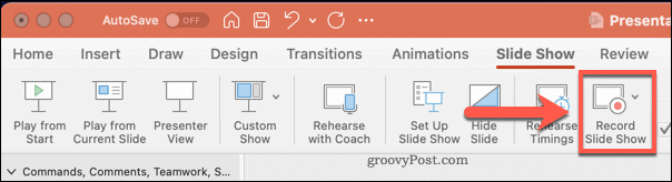 Možnosti záznamu prezentácie zaznamenajte v PowerPointe na Macu