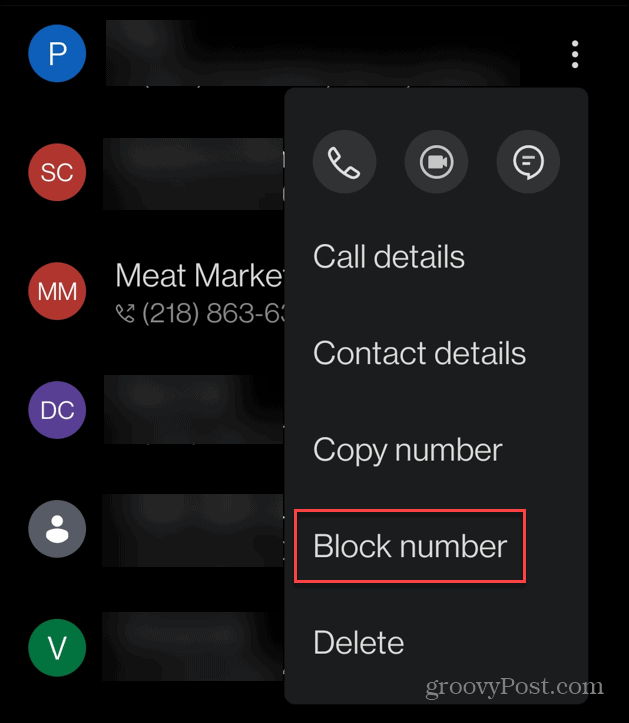 Zablokujte číslo v systéme Android