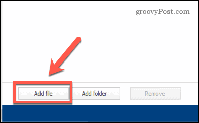 odstraňovač súborov pridať súbor