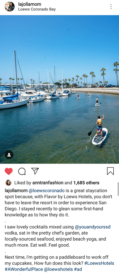 Ako písať pútavé titulky k Instagramu, ideálna ukážka dĺžky príspevku s niekoľkými odsekmi od lajollamom
