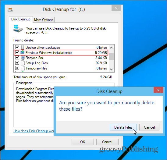 Po inovácii na systém Windows získate späť miesto na pevnom disku