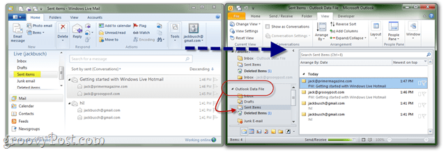 Exportujte program Windows Mail do programu Outlook Exchange