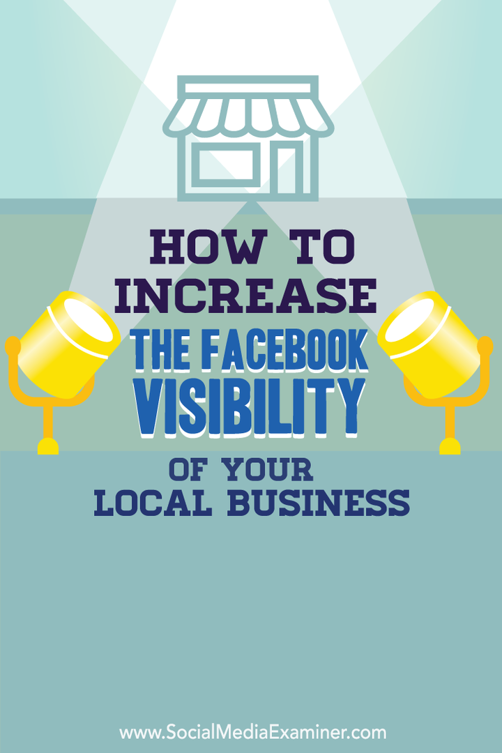 zviditeľnite svoje miestne podnikanie na facebooku