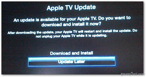 Aktualizácia Apple TV