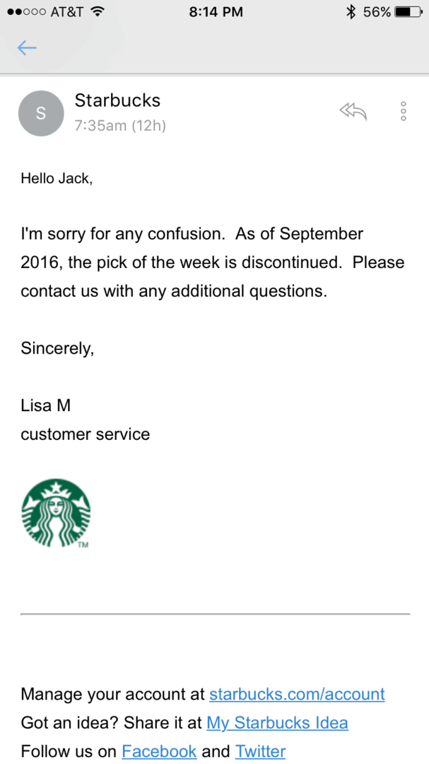 Starbucks bezplatné aplikácie ukončené