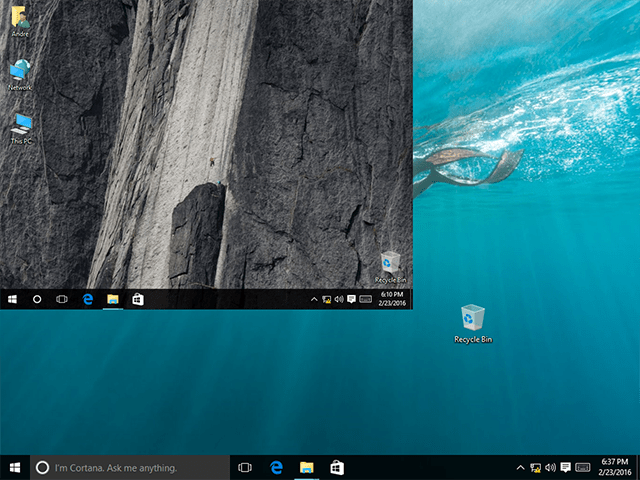 Po obnovení obrazovky zastavte ikony pracovnej plochy systému Windows 10 po zmene umiestnenia