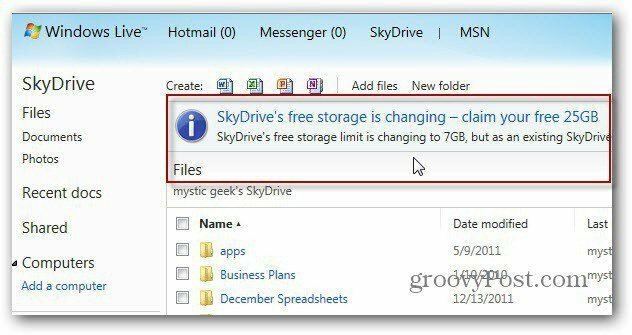 Získajte 25 GB SkyDrive