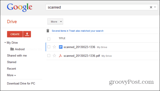 skenovacia jednotka Google Drive