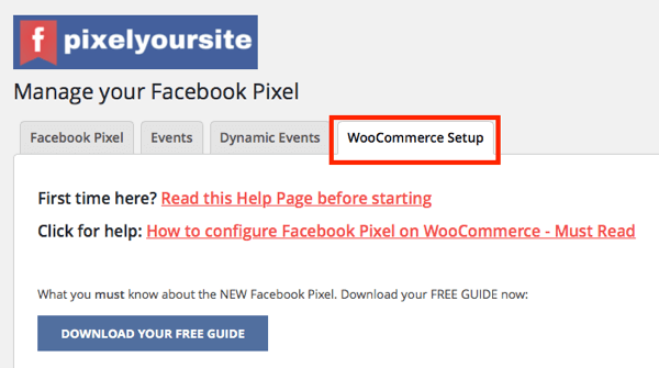 Integrácia WooCommerce doplnku PixelYourSite umožňuje nastaviť udalosti elektronického obchodu pre váš obchod.