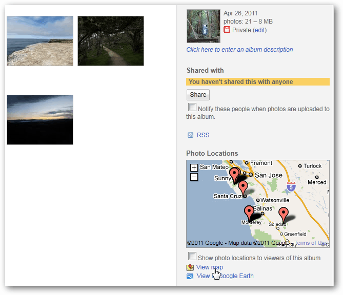 Ako zobraziť geotagged fotografie