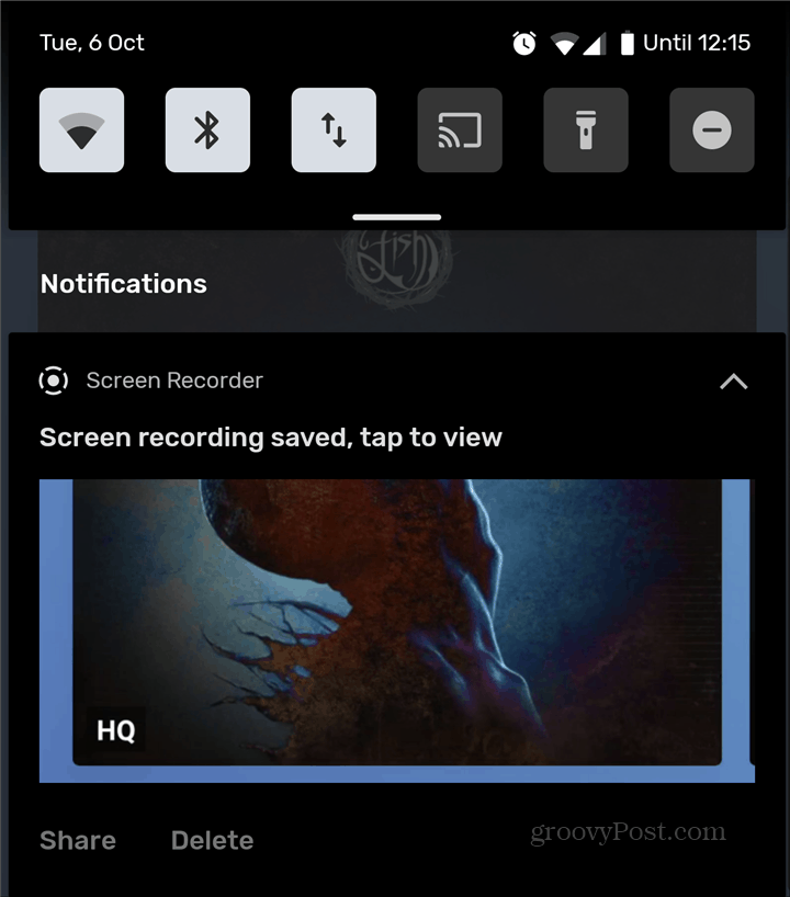 Android Screen Recorder nahrávanie zdieľanie mazanie