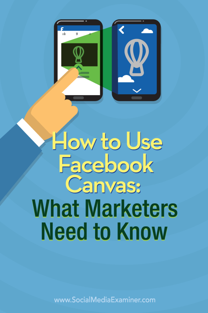 Ako používať Facebook Canvas: Čo musia marketingoví pracovníci vedieť: Vyšetrovateľ v sociálnych sieťach