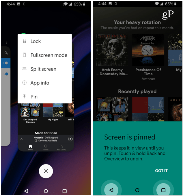 Pripnúť aplikácie OnePlus 6T Android