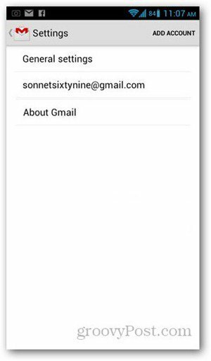 Pridanie účtu gmail pre Android
