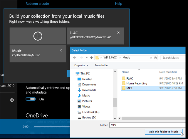 Windows 10 Tip: Pridajte svoju hudobnú zbierku do aplikácie Groove Music