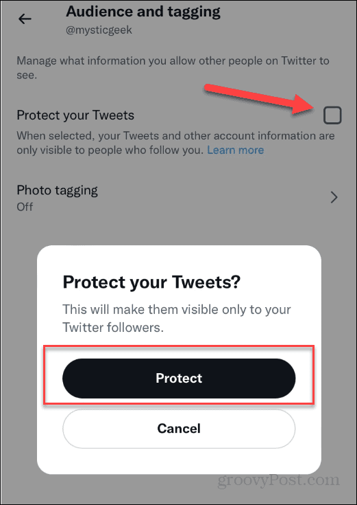 Chrániť Tweety Twitter Súkromné