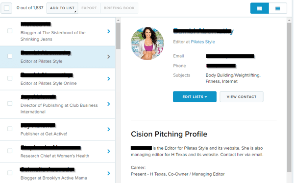 Toto je ukážkový profil od spoločnosti Cision.