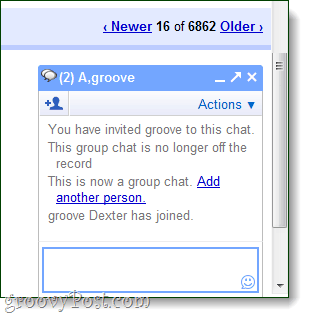 skupinový rozhovor v okne gmail