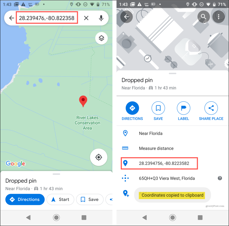 Špendlík pre Android v Mapách Google