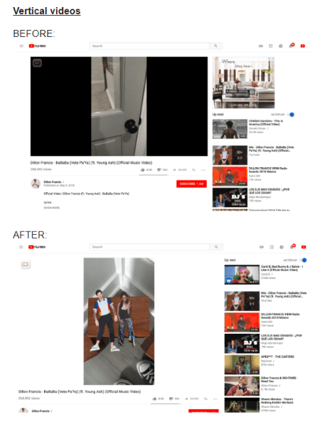 YouTube aktualizoval spôsob, akým sa vertikálne videá zobrazujú na pracovnej ploche.