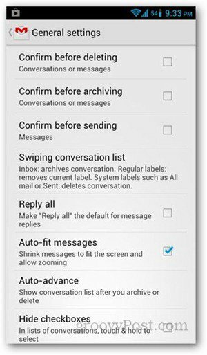Gmail nastavenie aktualizácie