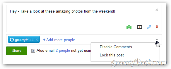 google + otvorte ponuku možností