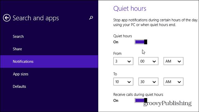 Tiché hodiny v systéme Windows 8.1 vám umožňujú deaktivovať upozornenia aplikácií