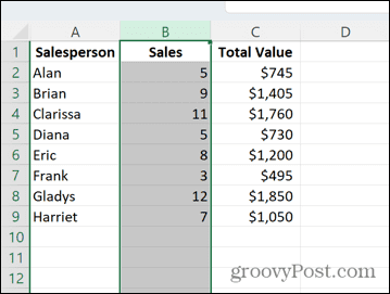 Excel presunutý stĺpec