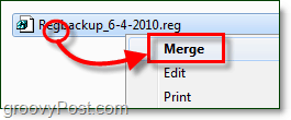 zlúčiť súbor databázy Registry a obnoviť ho v systéme Windows 7 a