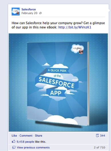 facebooková reklama salesforce