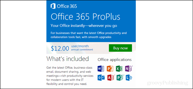 tvorba cien pre Office 365, vrátane aplikácií