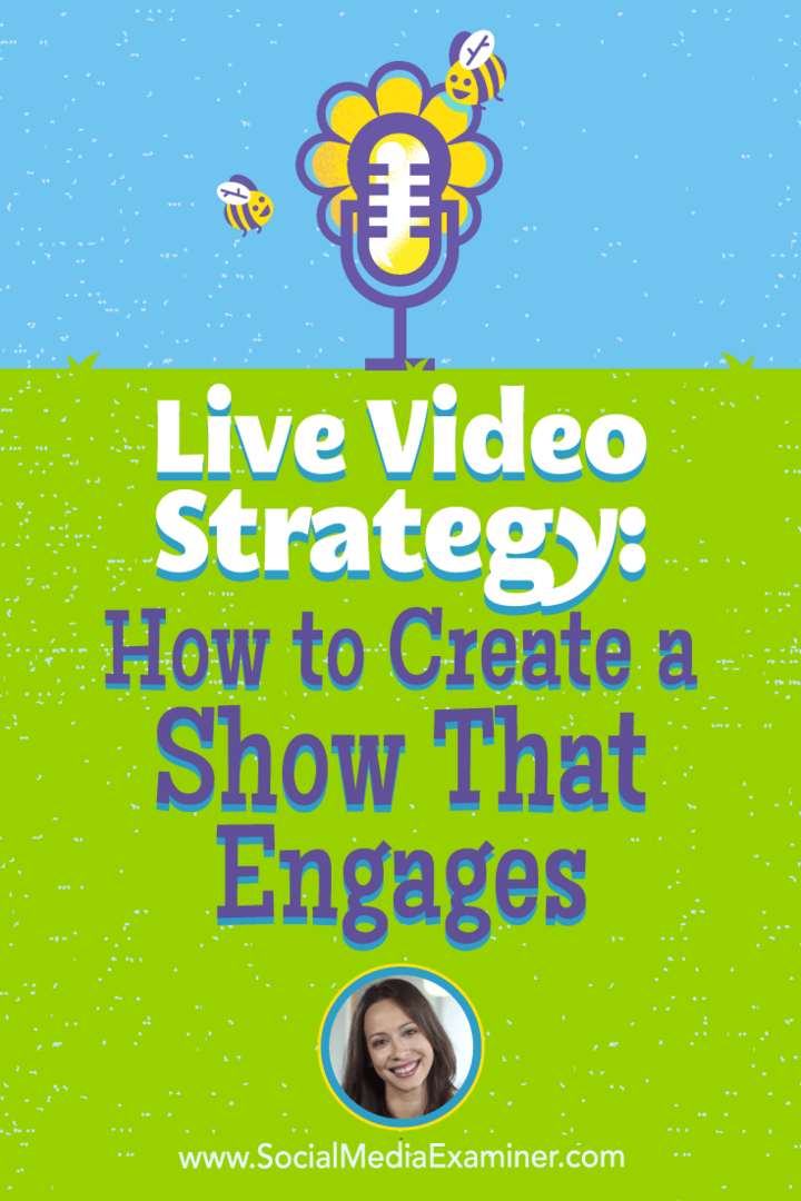 Stratégia živého videa: Ako vytvoriť šou, ktorá zaujme, a bude obsahovať postrehy od Lurie Petrucci v rámci podcastu Social Media Marketing.