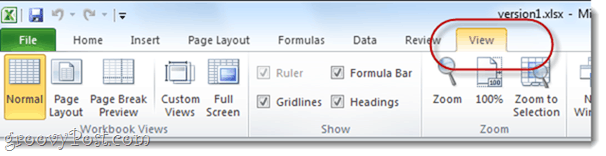 zobraziť možnosti Excel tabuľky 2010