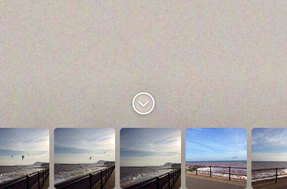 Výber obrázka z aplikácie Camera Roll pre váš príbeh.