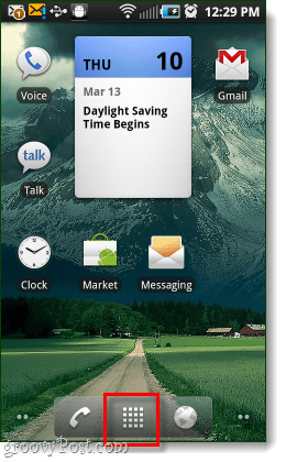 Tlačidlo aplikácie pre Android na ploche