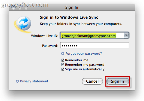 Windows Live Sync Beta v OS X