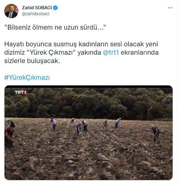 Generálny manažér TRT Zahid Sobacı zdieľal na svojom účte na sociálnej sieti