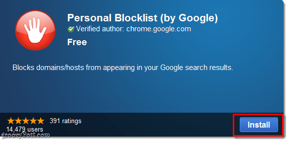 Rozšírenie osobného zoznamu blokovania Chrome